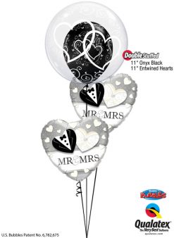 Bukiet 1321 Mr. & Mrs. Hearts Entwined Qualatex#84696 37200 43737 15771-2