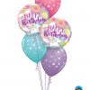 Bukiet 1339 Radiant & Rambunctious Birthday Unicorns Qualatex #88010-2 88284-3