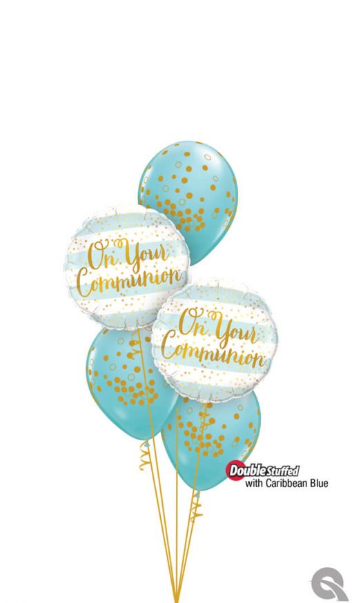 Bukiet 1481 Congratulations on Your First Communion Qualatex #13445-2 56844-3 50322-3