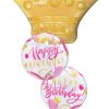 Bukiet 1363 Pink & Gold Birthday Crown Qualatex #49343 87745-2