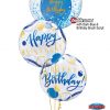 Bukiet 1353 Blue ‘N’ Gold Birthday Bubble Qualatex #57789 80569 43742 87748-2