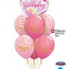 Bukiet 1382 Pink ‘N’ Gold Birthday Fun Qualatex #87745 56844-6 43791-3 43766-3