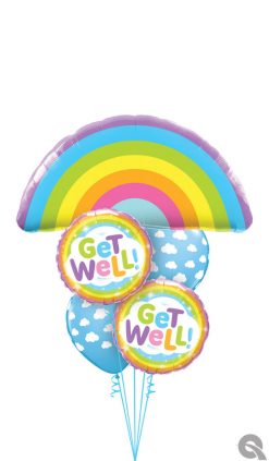 Bukiet 1599 A Rainbow of Get Well Wishes Qualatex #78556 18886-2