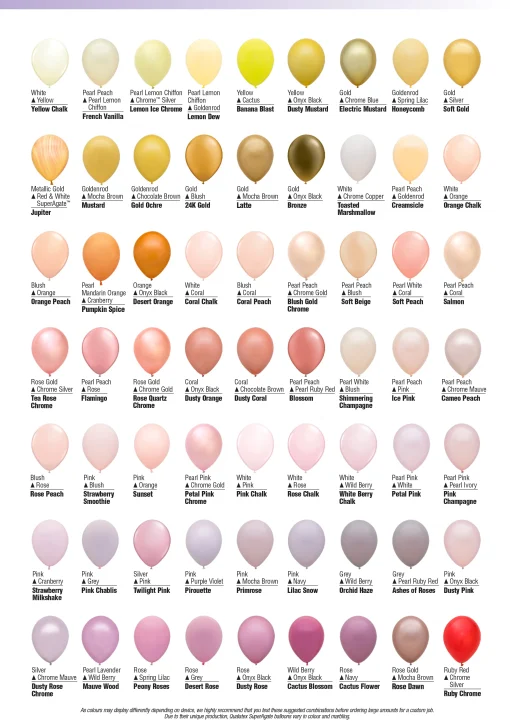 Katalog CUSTOM BALLOON COLOURS Qualatex