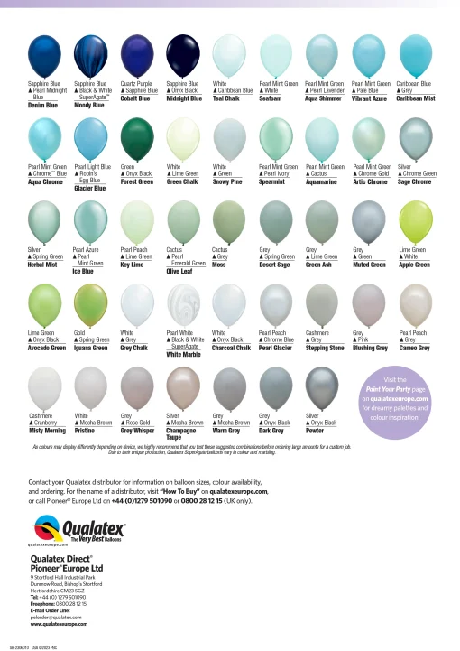 Katalog CUSTOM BALLOON COLOURS Qualatex