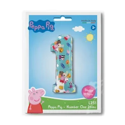 26" / 66cm Balon foliowy Cyfra ''1'' Peppa Pig - Number One Grabo #L251